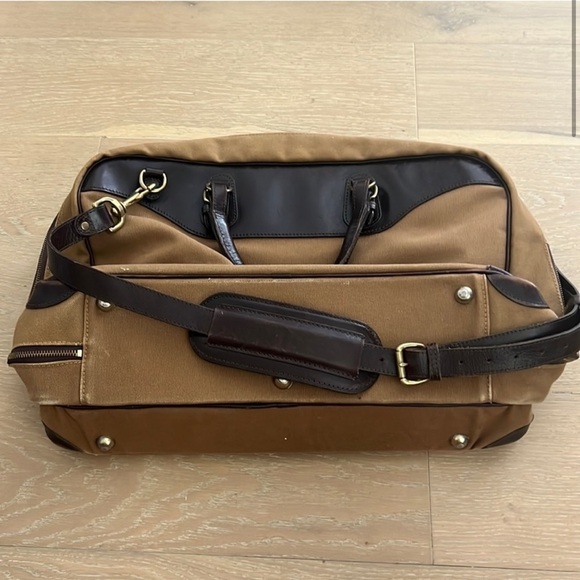 Land Rover Range Car Messenger Shoulder Duffle Bag Leather Travel Briefcase - Picture 3 of 12